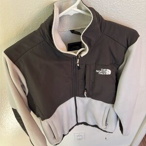 Vintage North Face White/Grey Half Zip